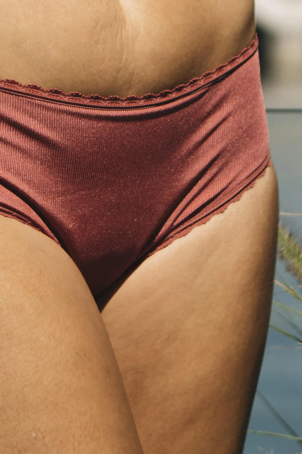 Shorty Callie Côtelé Terracotta